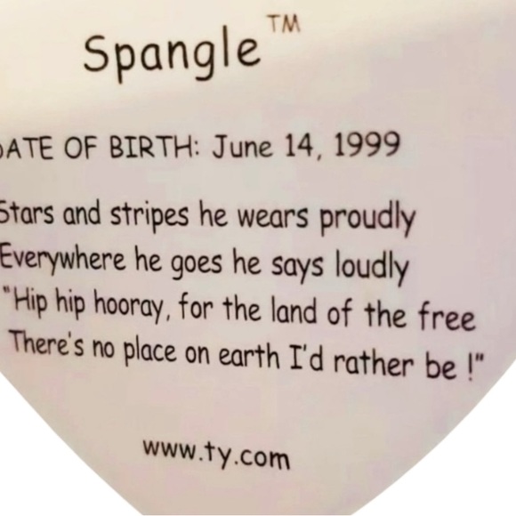 Rare Ty Beanie Babies Rare BLUE Face Spangle Bear - Picture 10 of 10